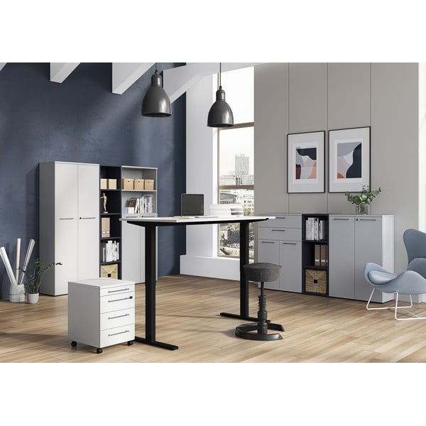 Antracitová knižnica 45x120 cm Agenda – Germania-image-3