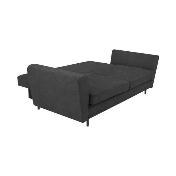 Tmavosivá trojmiestna rozkladacia pohovka s úložným priestorom Cosmopolitan Design Lyon-image-4