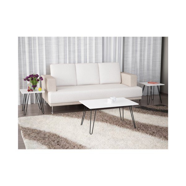 Sada 3 bielych konferenčných stolíkov Seren-image-3