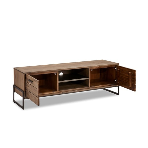 Hnedý TV stolík z masívneho dreva Furnhouse Mallorca-image-3