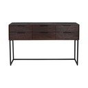 Tmavohnedý konzolový stolík z teakového dreva 35x135 cm Webster – White Label