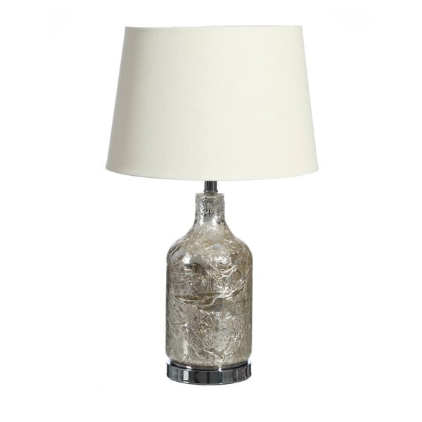 Sklenená lampa s bielym tienidlom Denzzo Gatria, 69 cm