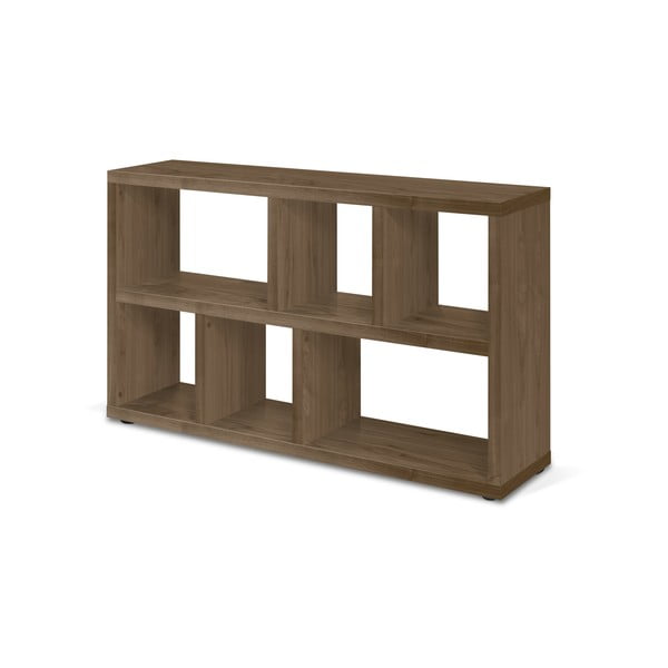 Hnedá knižnica v dekore orecha 150x83 cm Berlin – TemaHome-image-3