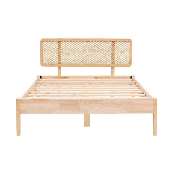 Jednolôžková posteľ zo smrekového dreva s roštom v prírodnej farbe 90x200 cm Izabelya – Kalune Design-image-3