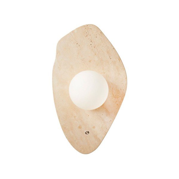 Béžové kamenné nástenné svietidlo ø 10 cm Hilde – Opviq lights