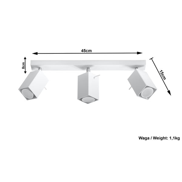 Biele stropné svietidlo Sollux Toscana-image-4