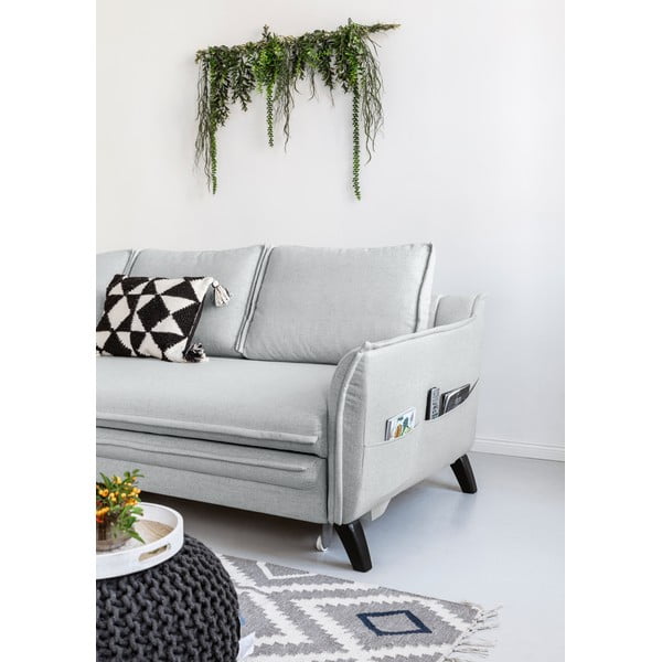 Svetlosivá rozkladacia rohová pohovka Miuform Charming Charlie, ľavý roh-image-4