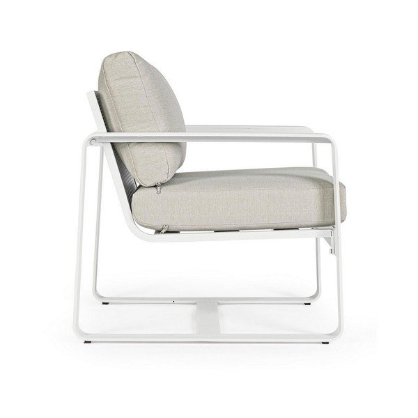 Biele kovové záhradné kreslo Merrigan   – Bizzotto-image-3