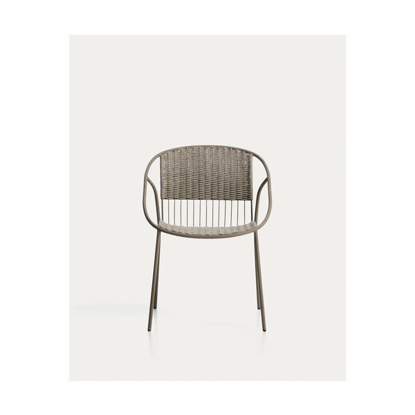 Taupe záhradná stolička Atrani – Kave Home-image-4