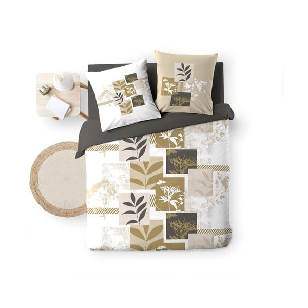 Biele/hnedé bavlnené obliečky na dvojlôžko/predĺžené 240x220 cm Utopia – douceur d'intérieur-image-4