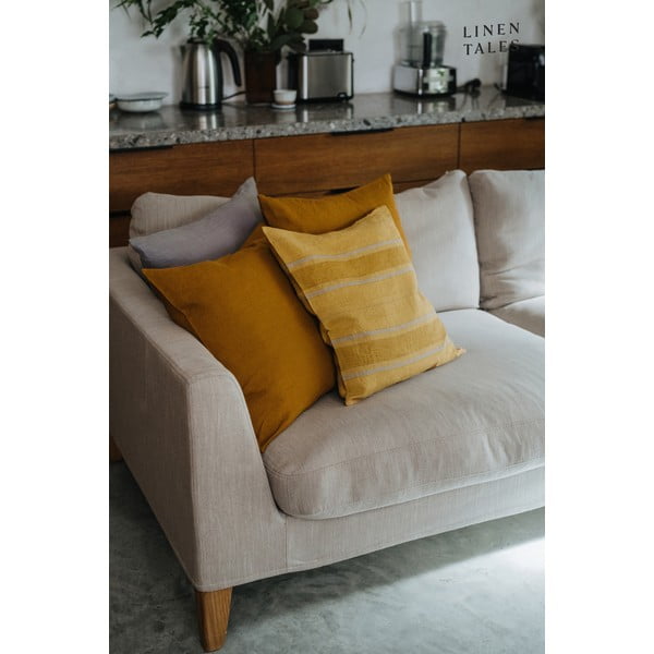 Ľanová obliečka na vankúš 40x40 cm Amber Bronze Stripes – Linen Tales-image-2