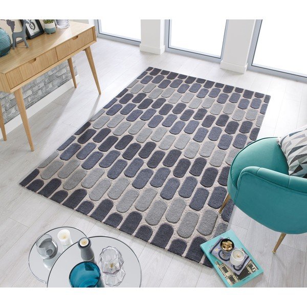 Sivý vlnený koberec Flair Rugs Fossil, 160 x 230 cm-image-4