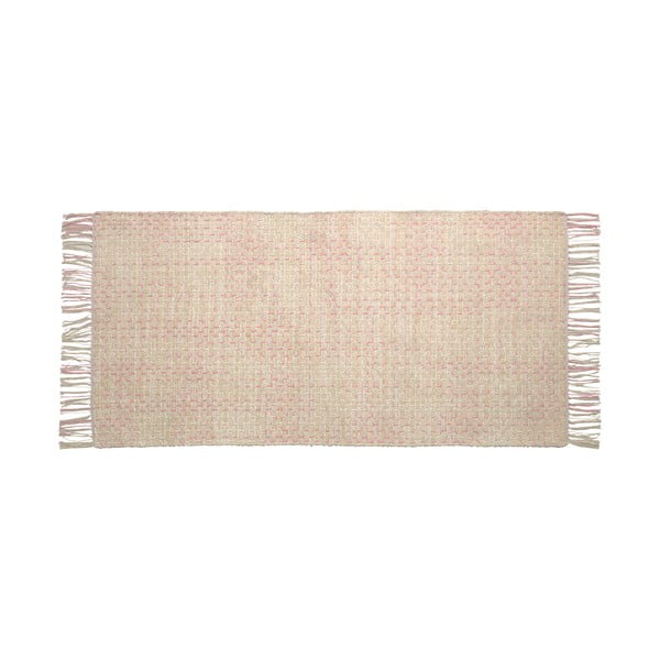 Ružovo-béžový bavlnený detský koberec Kave Home Nur, 70 x 140 cm