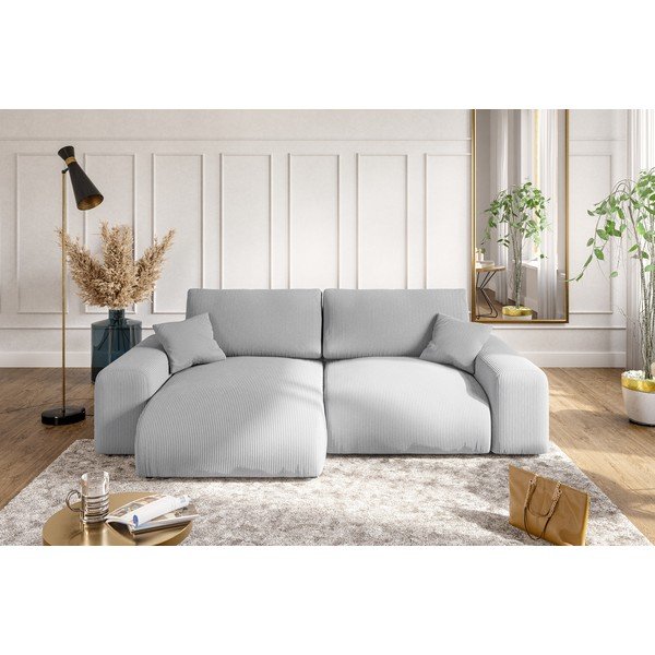 Svetlosivá menčestrová rohová pohovka (variabilná) Justin – Ropez-image-4