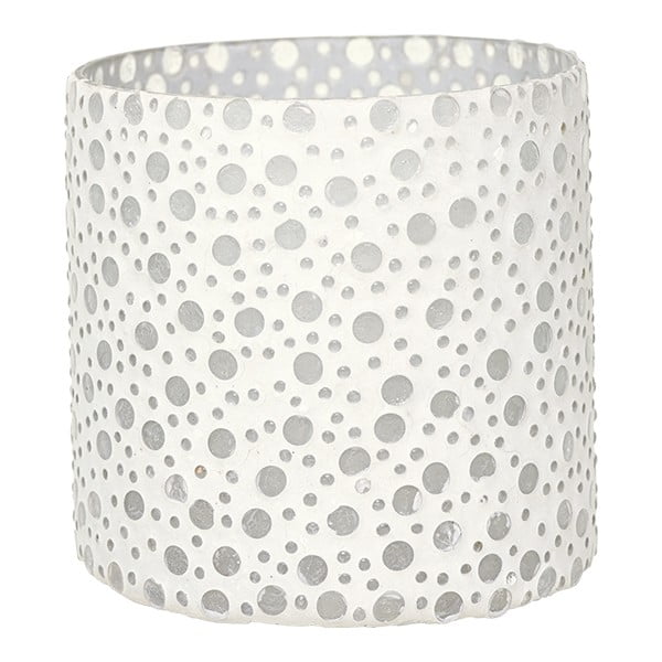 Svietnik Dots in White, 12,5 cm