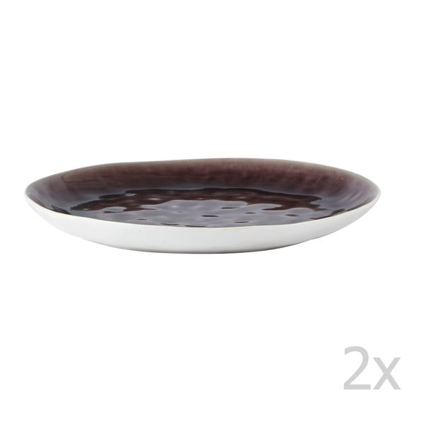 Sada 2 plytkých tanierov Violet, 27 cm