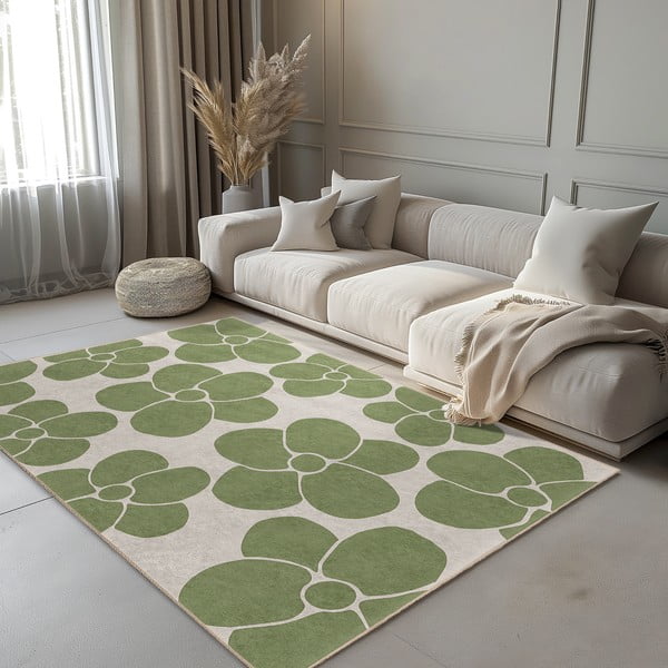 Zelený prateľný behúň 80x200 cm Green Meadow – Mila Home-image-1