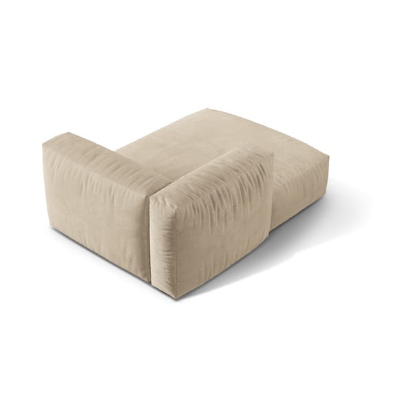 Béžový zamatový modul pohovky (ľavý roh) Martina – Micadoni -image-2