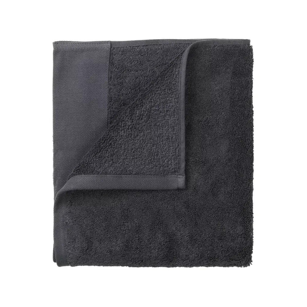 E-shop Antracitové froté uteráky v súprave 2 ks z bio bavlny 30x50 cm Riva – Blomus