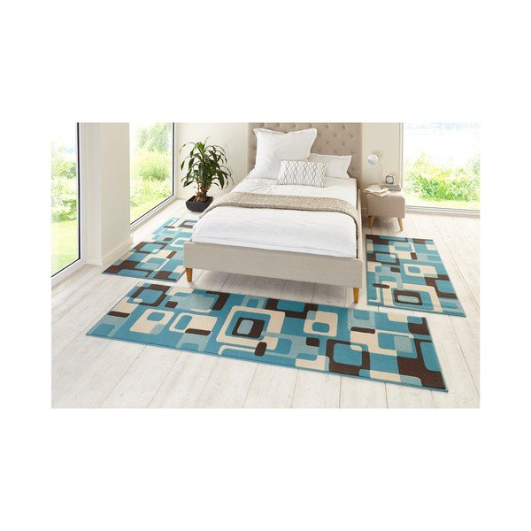 Modrý koberec Hanse Home Hamla Retro, 80 × 150 cm-image-2