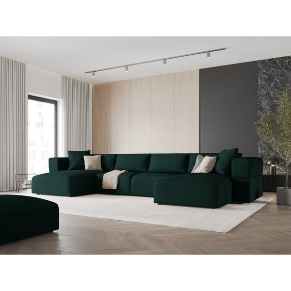 Zelená rohová pohovka do "U" Esther - Milo Casa-image-1