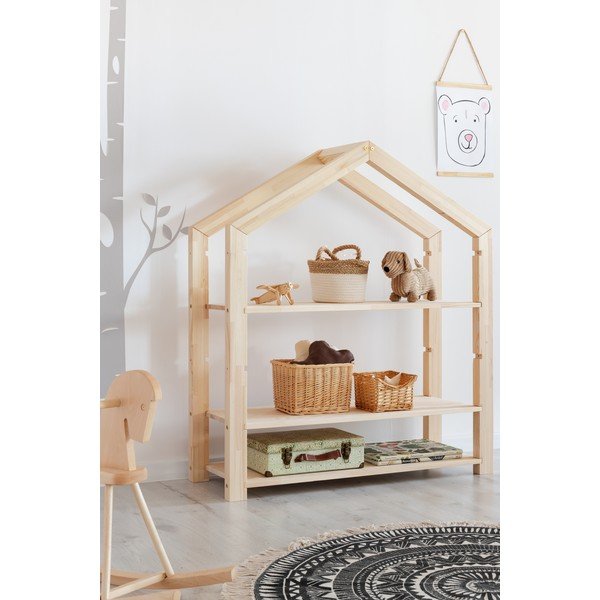 Detská polica z borovicového dreva Adeko Rela, 40 x 113 cm-image-2