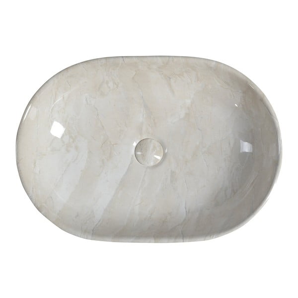 Béžové keramické umývadlo 59x42 cm Dalma – Sapho-image-3