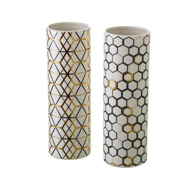 Sada 2 keramických váz Unimasa Pattern
