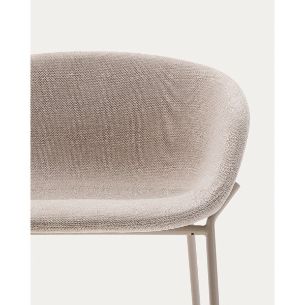 Béžová barová stolička (výška sedadla 65 cm) Yvette – Kave Home-image-3