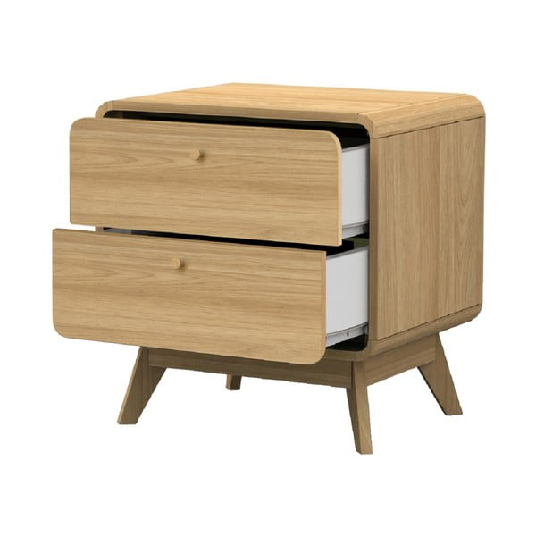 Nočný stolík v dekore duba v prírodnej farbe Cassie - Støraa-image-1
