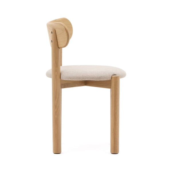 Jedálenská stolička z dubového dreva v krémovo-prírodnej farbe v súprave 2 ks Nebai – Kave Home-image-3