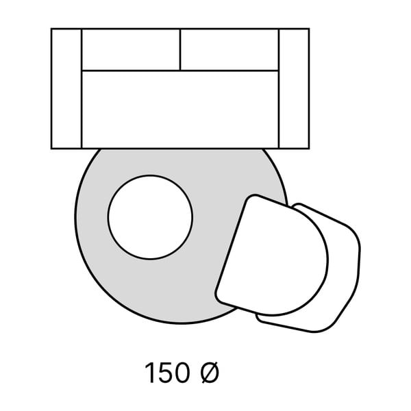 Svetlohnedý okrúhly koberec House Nordic Bombay, ø 150 cm-image-3