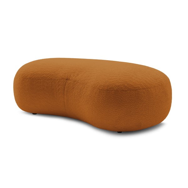 Podnožka z textílie bouclé v horčicovohnedej farbe Saint-Germain – Bobochic Paris-image-3