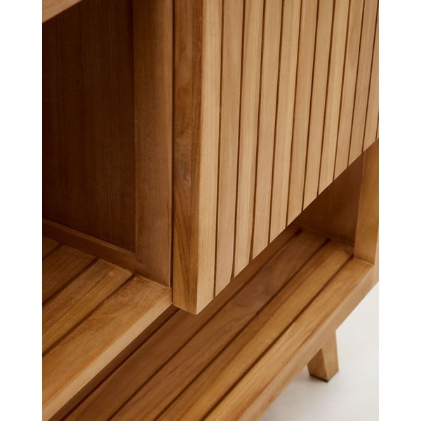 Nízka skrinka pod umývadlo z teakového dreva v prírodnej farbe 140x80 cm Kuveni – Kave Home-image-4