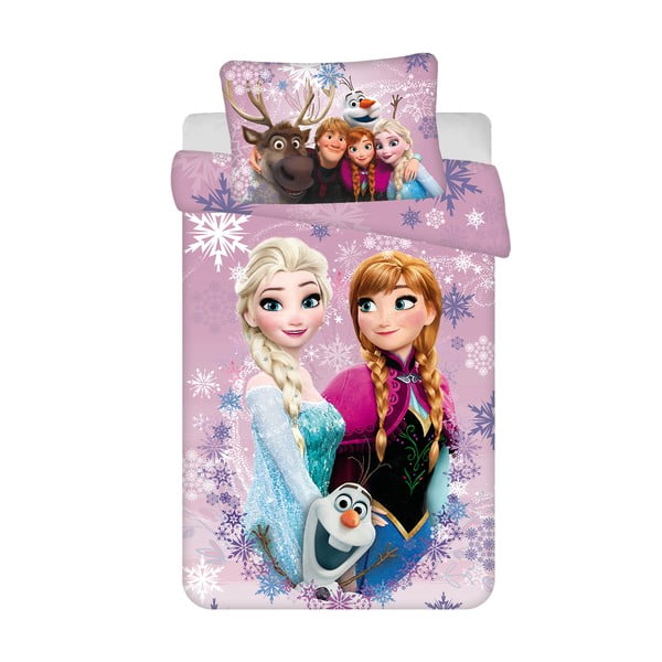 Bavlnené detské obliečky do postieľky 100x135 cm Frozen "Purple" – Jerry Fabrics