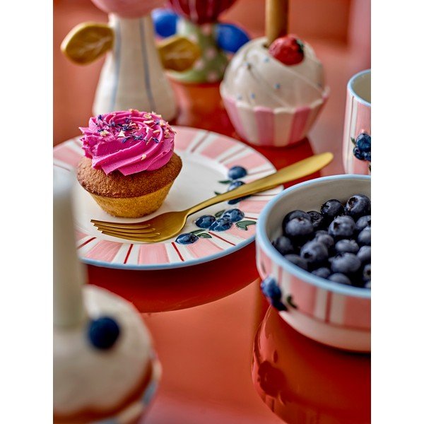 Ružové/krémovobiele dezertné kameninové taniere v súprave 4 ks ø 20,5 cm Carry – Bloomingville-image-2