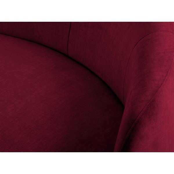 Bordová zamatová asymetrická pohovka Mazzini Sofas Debbie, ľavá-image-1
