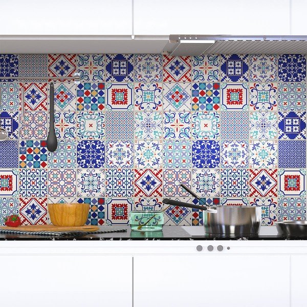 Sada 60 samolepiek na stenu Ambiance Azulejos Milonga, 15 × 15 cm-image-4