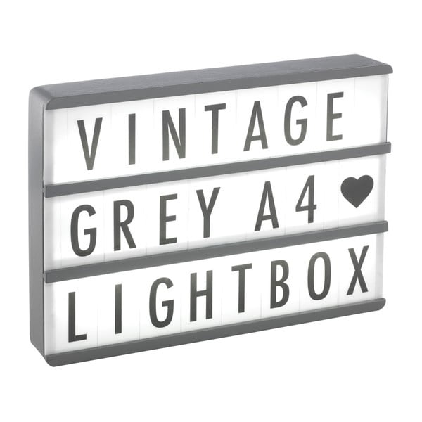 Svetelný box s 85 znakmi Gingersnap Grey Wood A4
