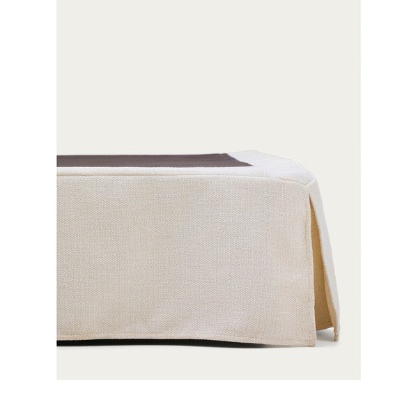 Biela čalúnená jednolôžková posteľ bez čela 90x200 cm Jaira – Kave Home-image-4