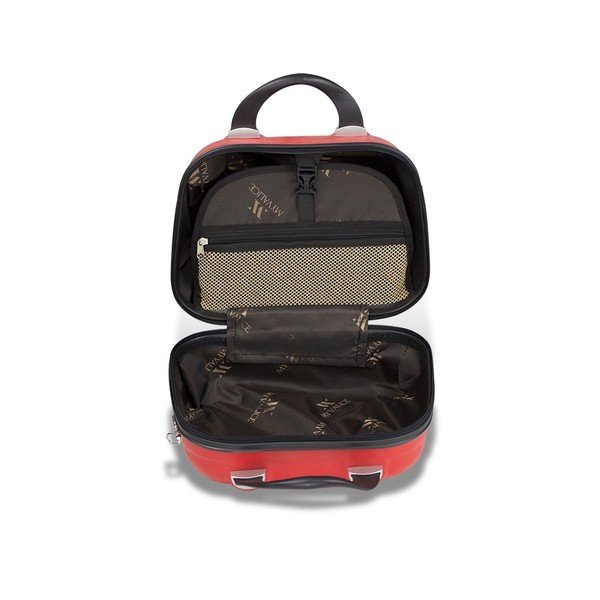 Červený dámsky príručný cestovný kufrík My Valice SMART BAG LASSO Make Up & Hand Suitcase-image-3