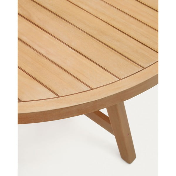 Okrúhly záhradný jedálenský stôl z eukalyptového dreva ø 130 cm Urqell - Kave Home-image-2