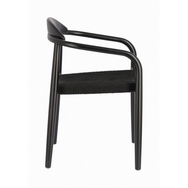 Čierna záhradná stolička z eukalyptového dreva Kave Home Glynis-image-3