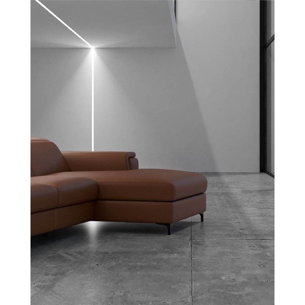 Koňakovohnedá kožená rohová pohovka (pravý roh) Brito – MESONICA-image-3