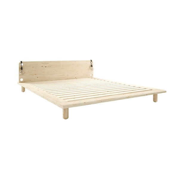 Dvojlôžková posteľ z borovicového dreva s roštom 160x200 cm Peek – Karup Design