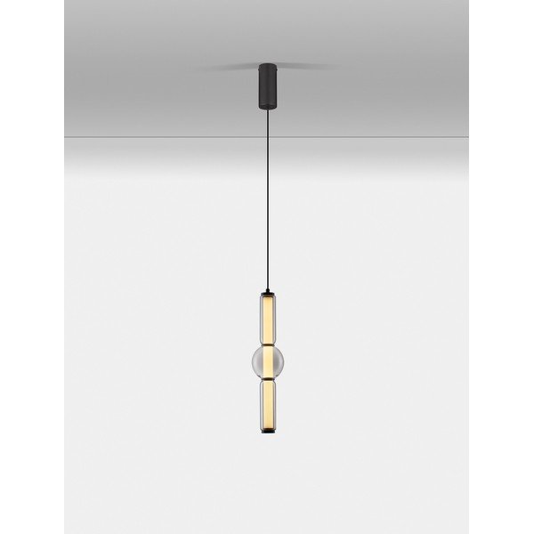 Sivé sklenené LED závesné svietidlo so stmievačom ø 12 cm Ulon – Nova Luce-image-4