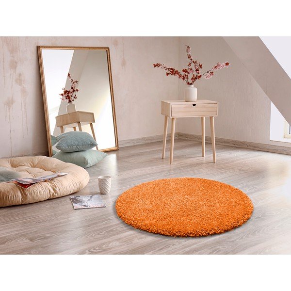 Oranžový koberec Universal Aqua Liso, ø 80 cm-image-1
