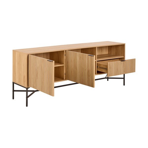 Komoda v dekore duba v prírodnej farbe 180x70x40 cm Jaipur – Actona-image-2