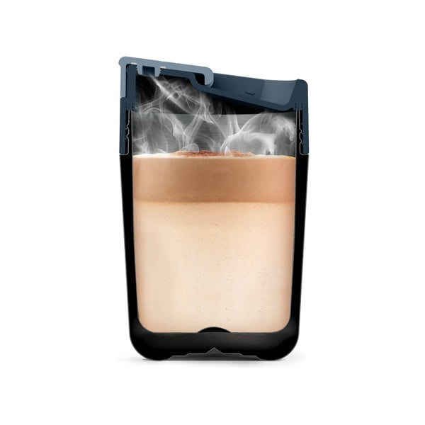 Cestovný hrnček v tmavomodro-lesklo striebornej farbe 340 ml Sipp – Joseph Joseph-image-2