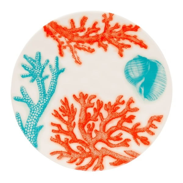 Melamínový tanier s potlačou Navigate Coral